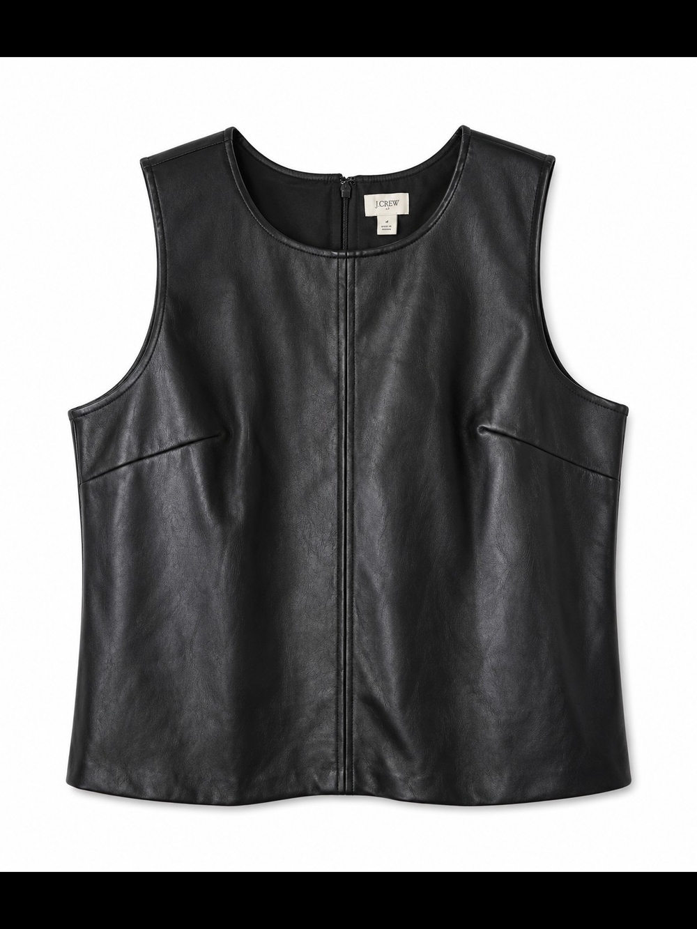 J.Crew Faux Leather Sleeveless Top – Size M – NWT